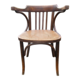 Canned bentwood armchair