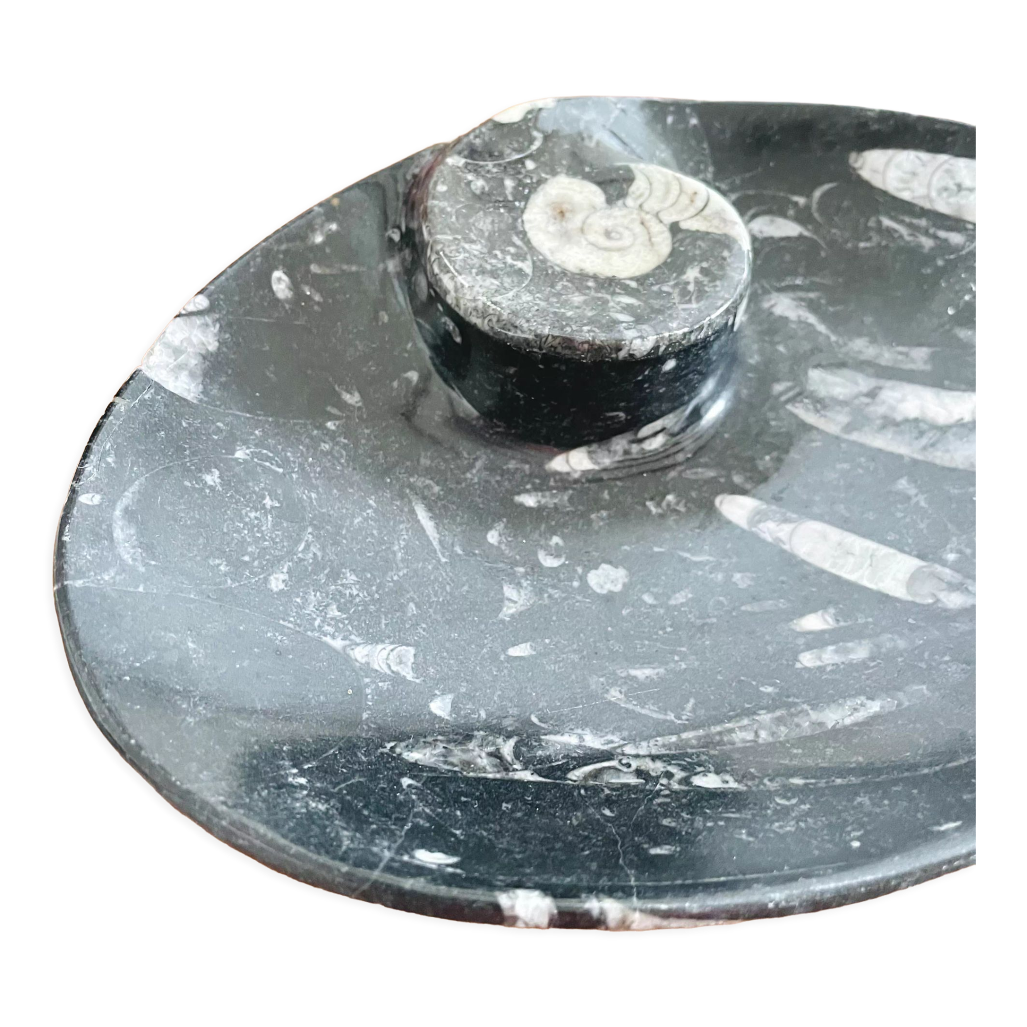 Empty carved stone pocket