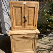 Compact Parisian buffet, 2 elements, pine/beech.