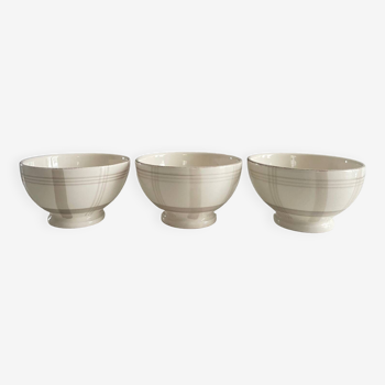 3 large Vichy bowls