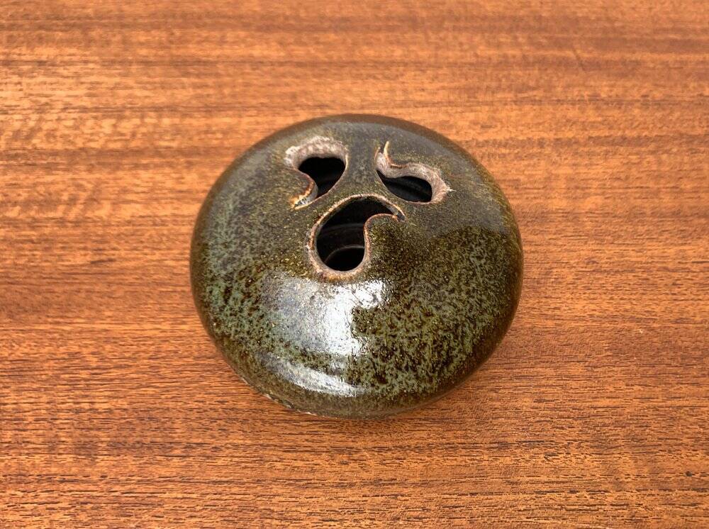 Ikebana vase in studio pottery by German artist Till Sudeck from the mid-century, 1960s.