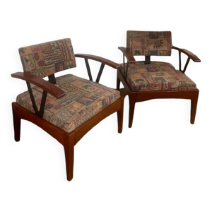 Paire de fauteuils des