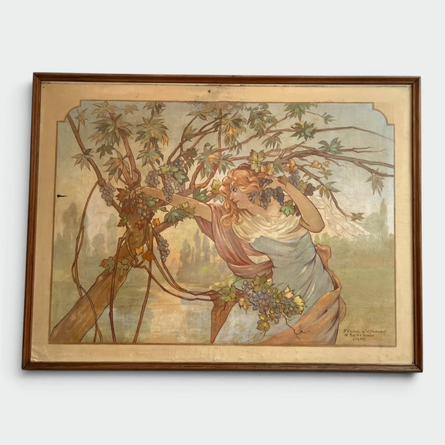 Large Decorative Panel Art. French Work by the Atelier Couteau & Duham.