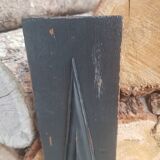 Black patinated rectangle woodwork
