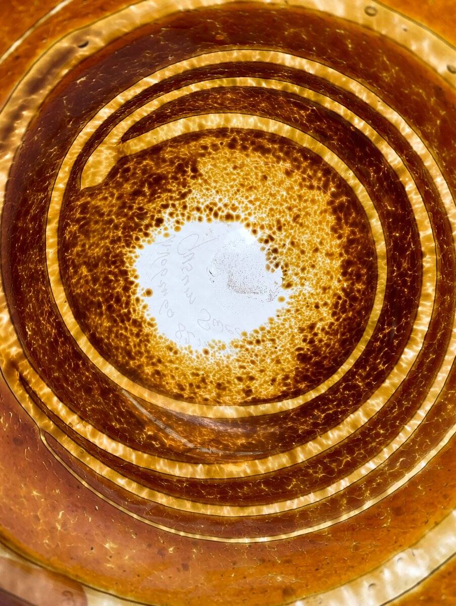 Vintage Swedish glass vase by Milan Vobruba for Gusum Sweden