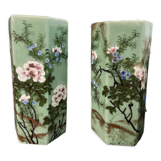 Fireplace trim vases