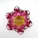 Bowl Ashtray Josef Hospodka Chribska Sommerso Rose 14cm 1.78kg