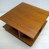 F.Lli Saporiti Mid-Century Modern Italian Walnut Coffee Table, 1960s