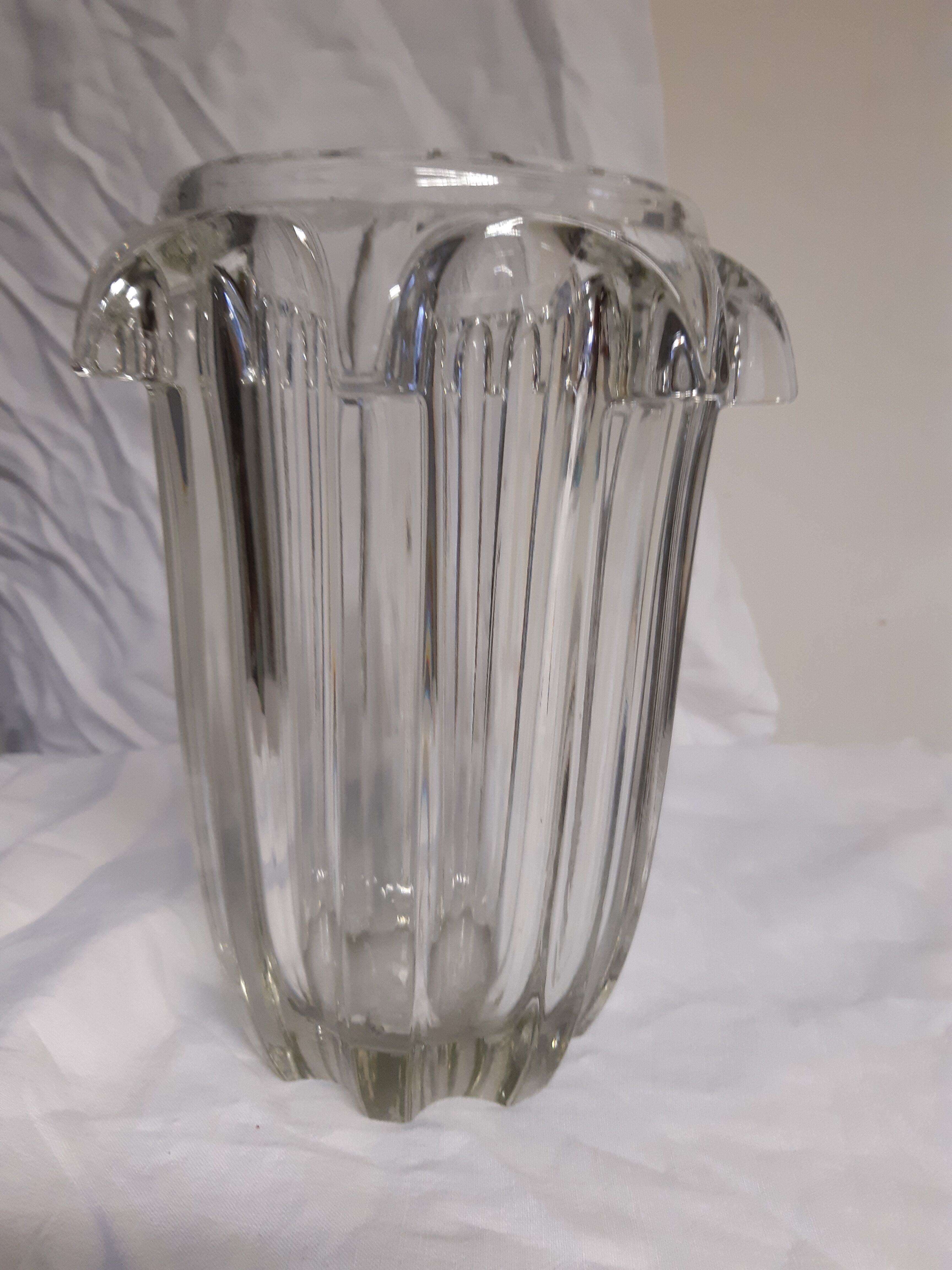 Cut glass vase
