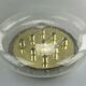 XL 60s 70s Lamp Light Plafoniere Flush Mount Ice Glass Hillebrand 60s