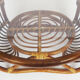 Rattan and glass coffee table