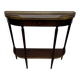 Louis XVI demi-moon console in wood and brass.