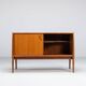 Bosteels Meubelen unique petit buffet en noyer Belgique 1960