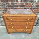 Art Deco commode, vintage antique piece with marble top.