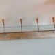 Four-headed wooden hook / vintage 60s-70s