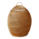 Suspension in natural wicker rattan vintage braided bohemian decoration handmade artisanal manufacturing