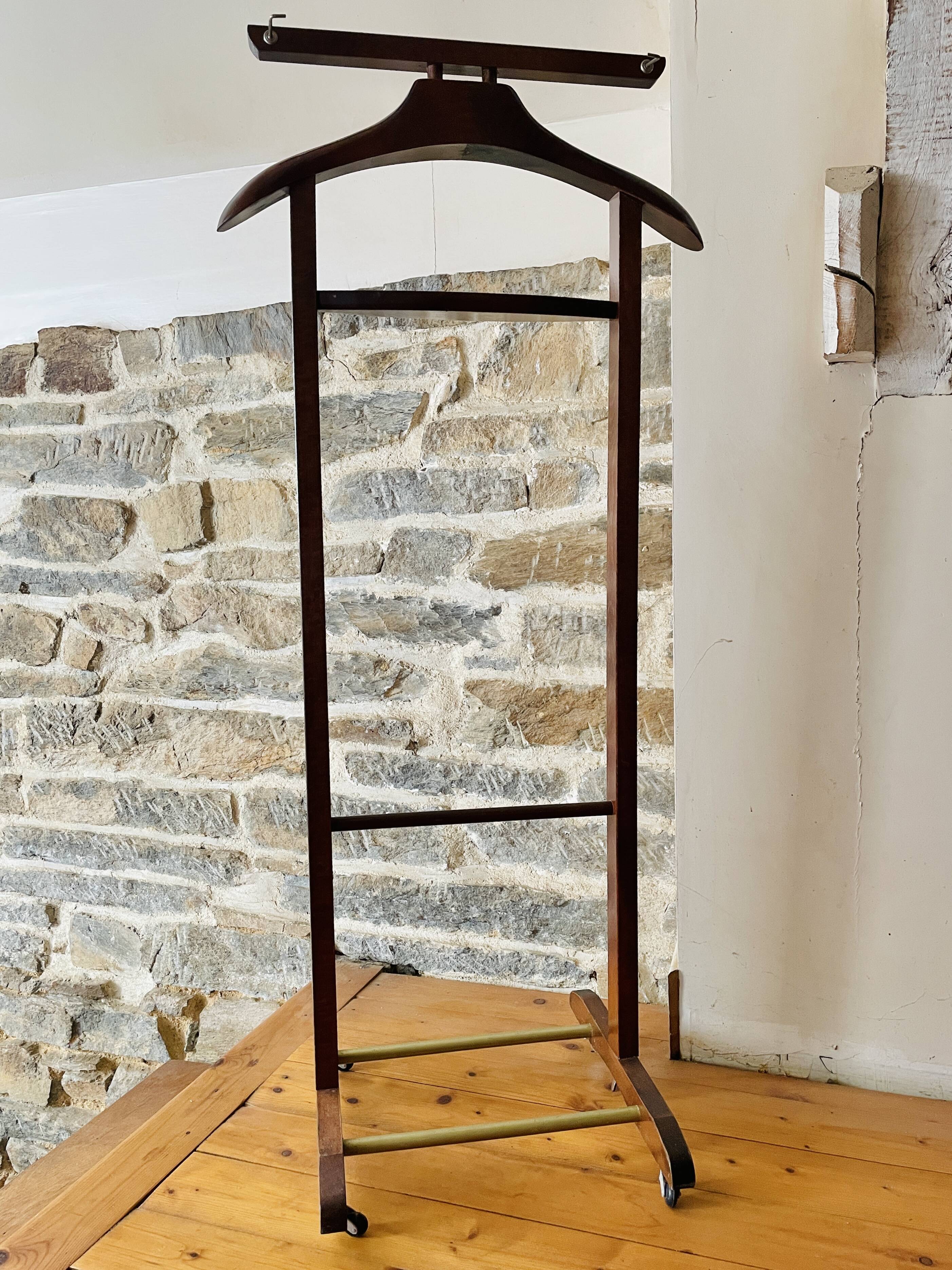 Wooden valet on wheels