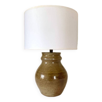 Ceramic lamp, 2 M cable, cotton lampshade