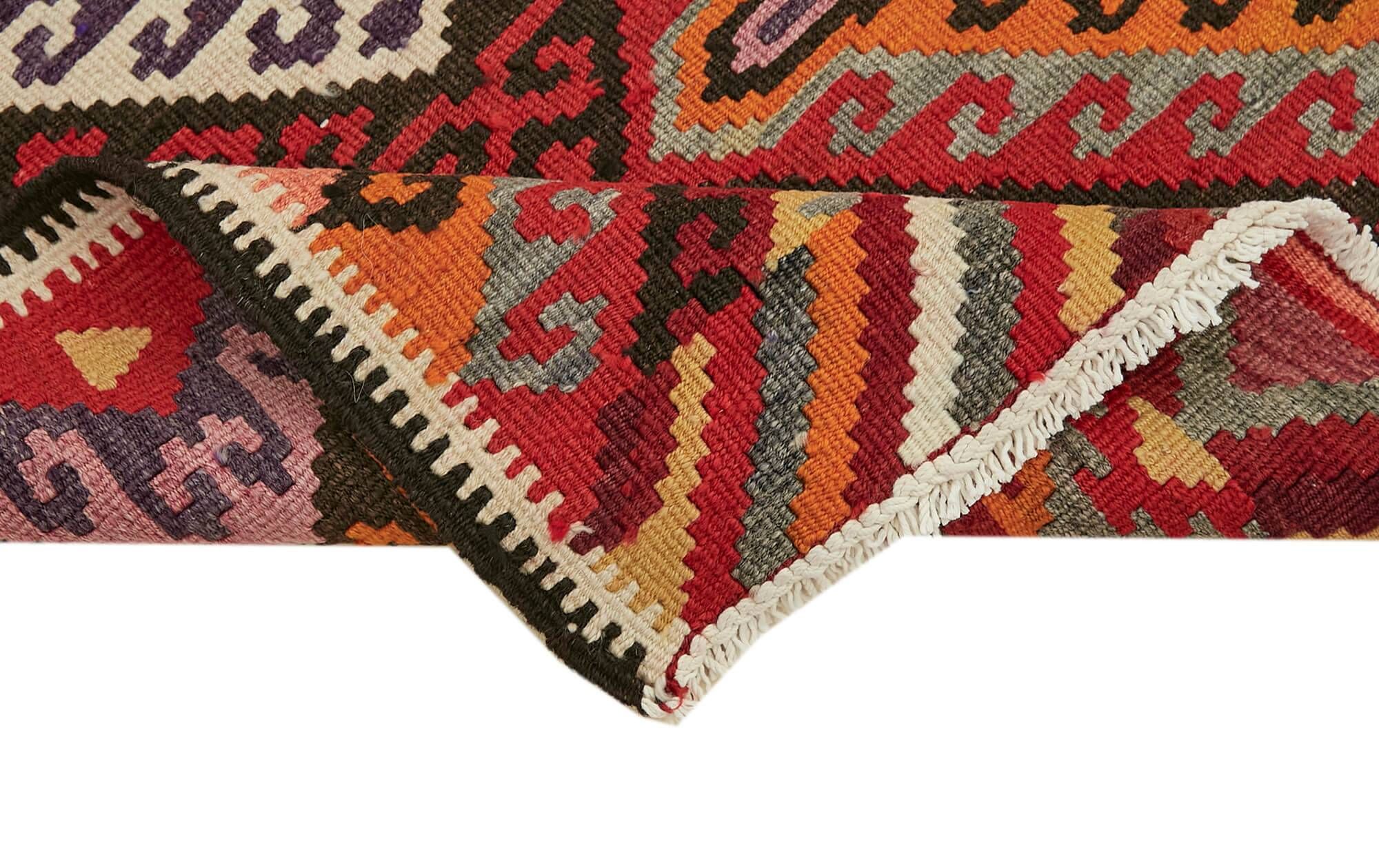 Turkish Handwoven Vintage Herki Kilim 83 cm x 322 cm