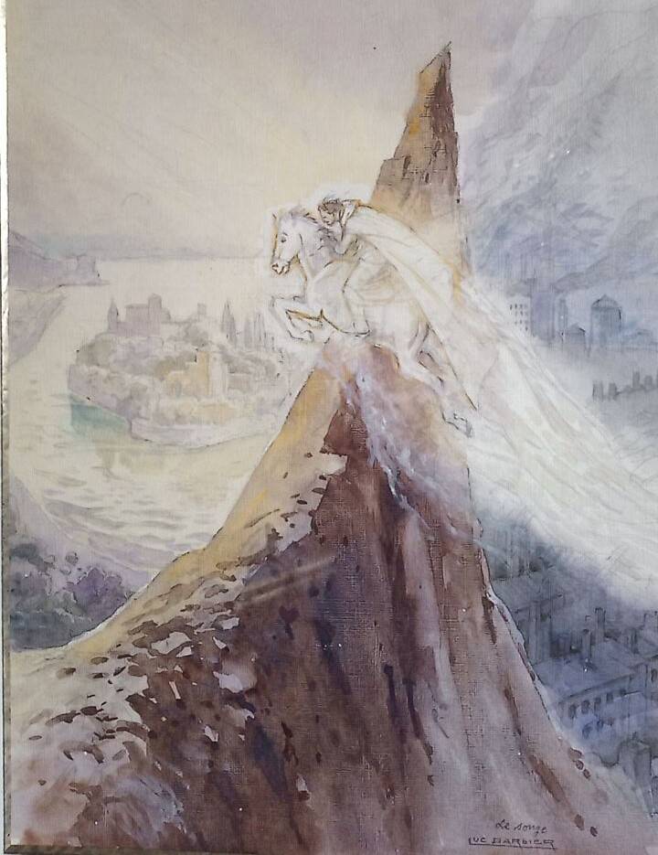 Luc Barbier (1903-1989) watercolor - 62.5 x 48 cm