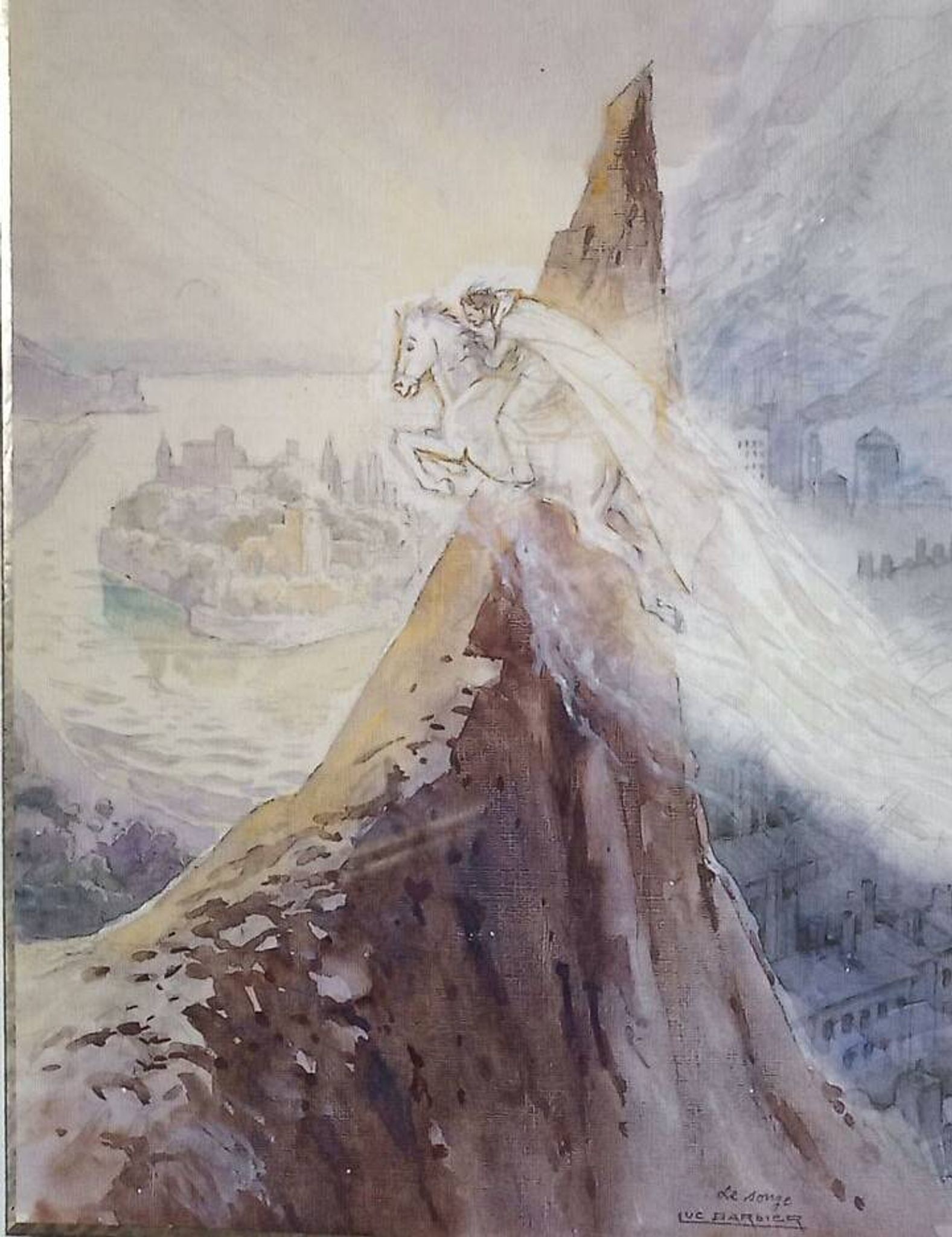 Luc Barbier (1903-1989) aquarelle - 62,5 x 48 cm