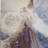 Luc Barbier (1903-1989) watercolor - 62.5 x 48 cm