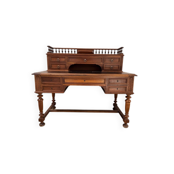 Bureau à gradin en noyer XIX eme