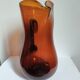 Vintage amber blown glass pitcher – Biot style – 1960s/70s