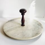 Plateau de fprésentation marbre et bois vintage