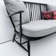 Mid-20th century Ercol Black wood sofa 3 seater