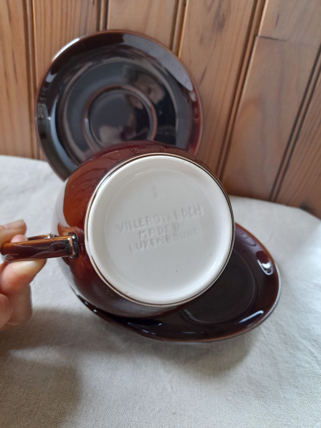 Breakfast cup and 2 subcups, Villeroy & Boch, Luxembourg model