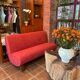 Brick Red Sofa — Sculpted Silhouette