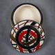 Round Roller Coaster Box in Longwy Enamel by Catherine Lhoir
