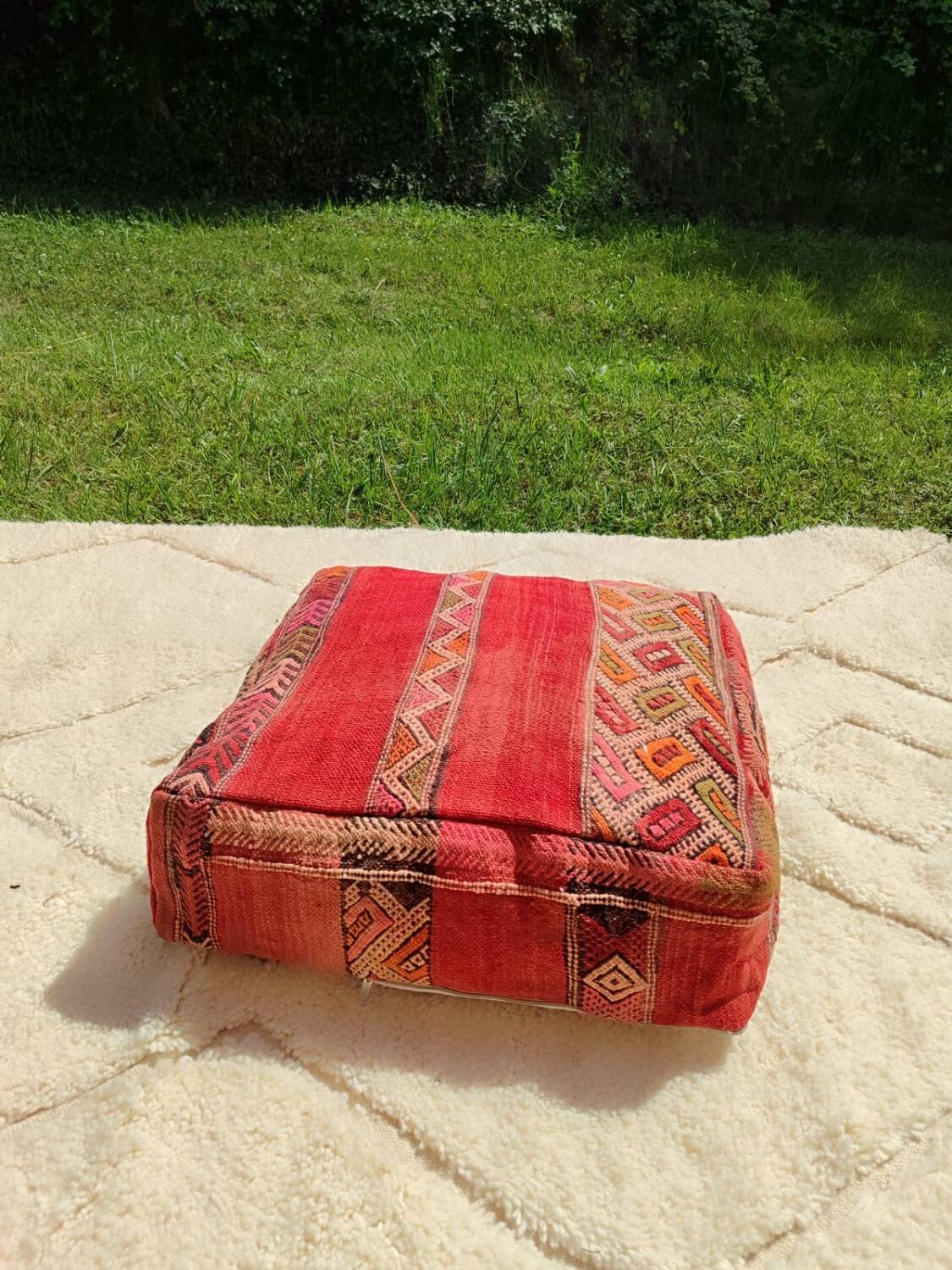Berber kilim style pouf