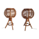 Pair of bamboo bedside lamps