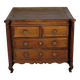 Small 18th-century chest of drawers in walnut and cherry wood.