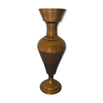 Hammered copper vase, India
