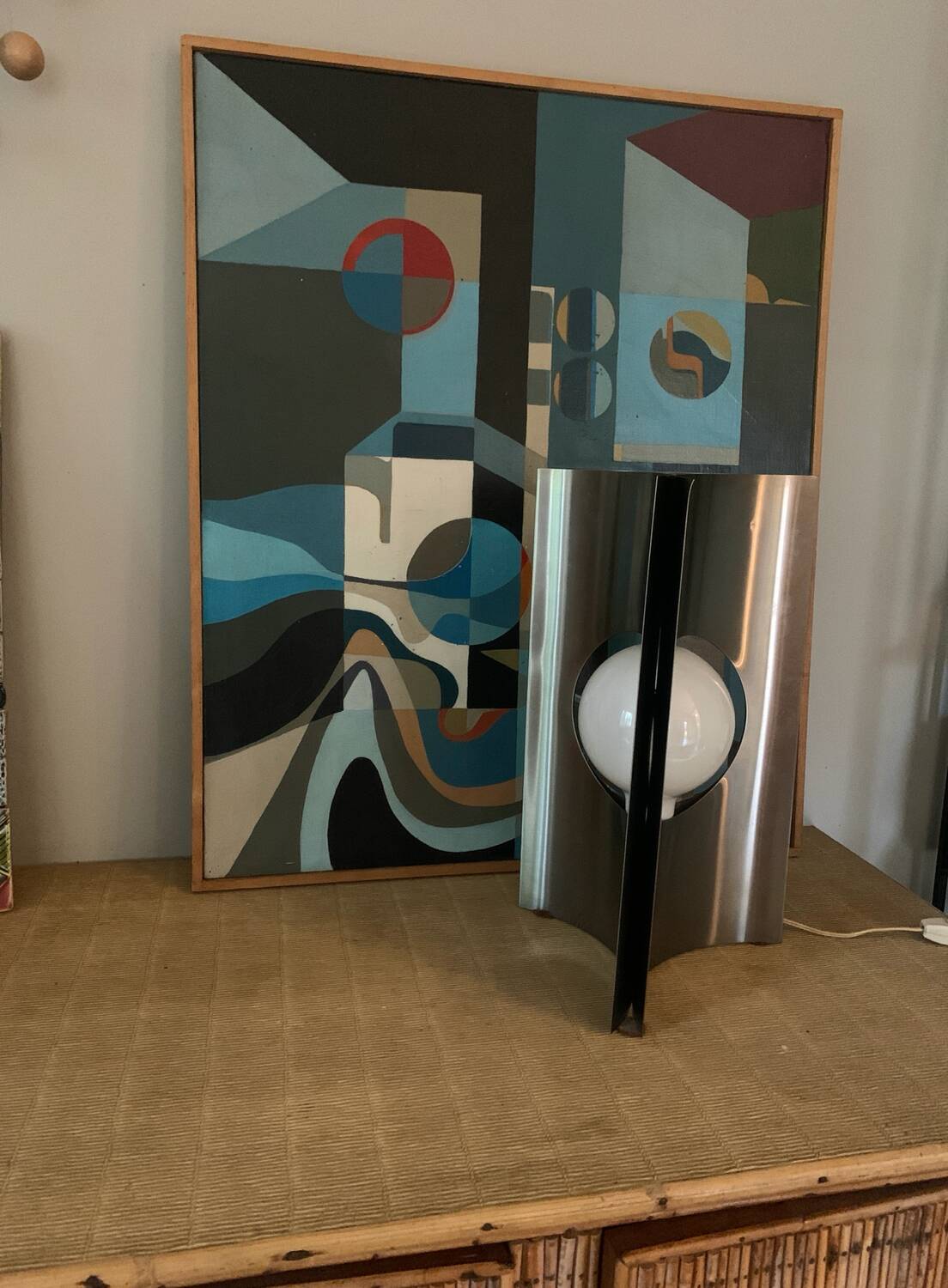 60s stainless steel lamp