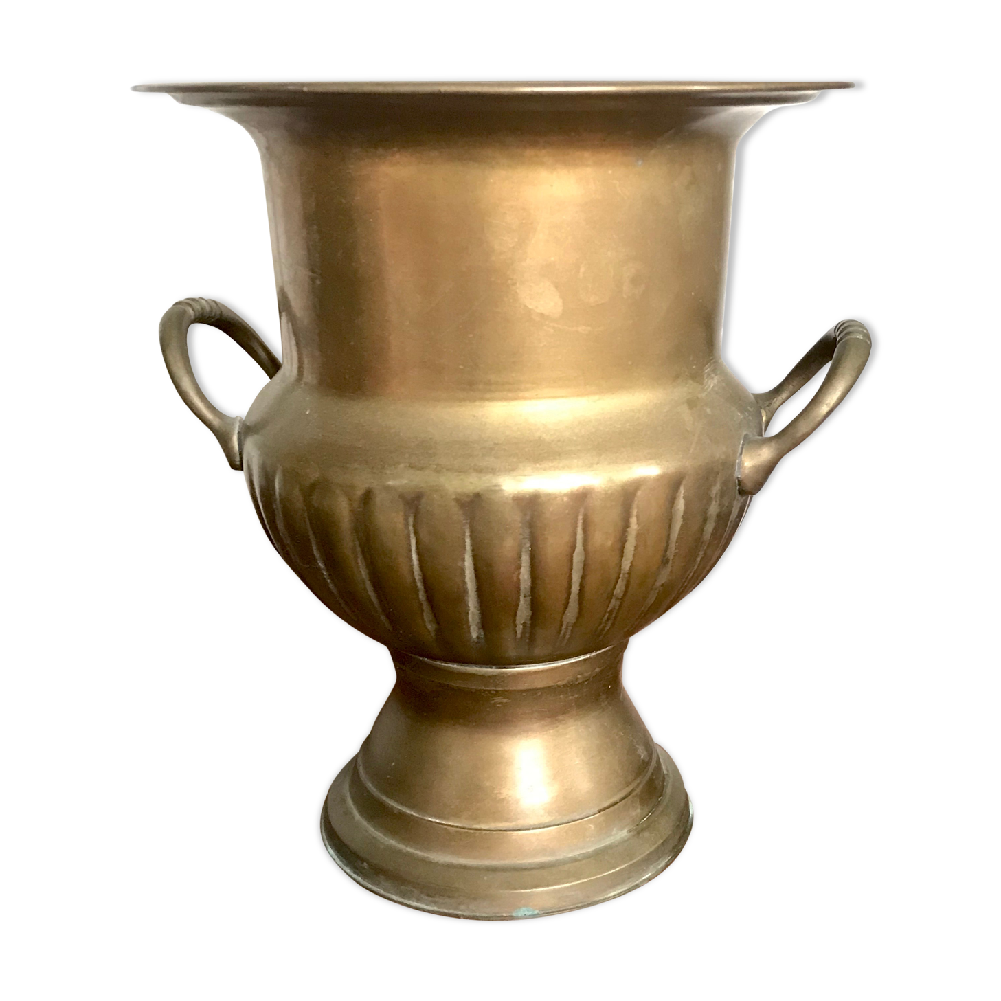 Cache-pot en laiton vintage