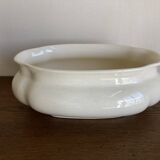Neo-classical planter in ivory earthenware with XXL gadroons, 1950s