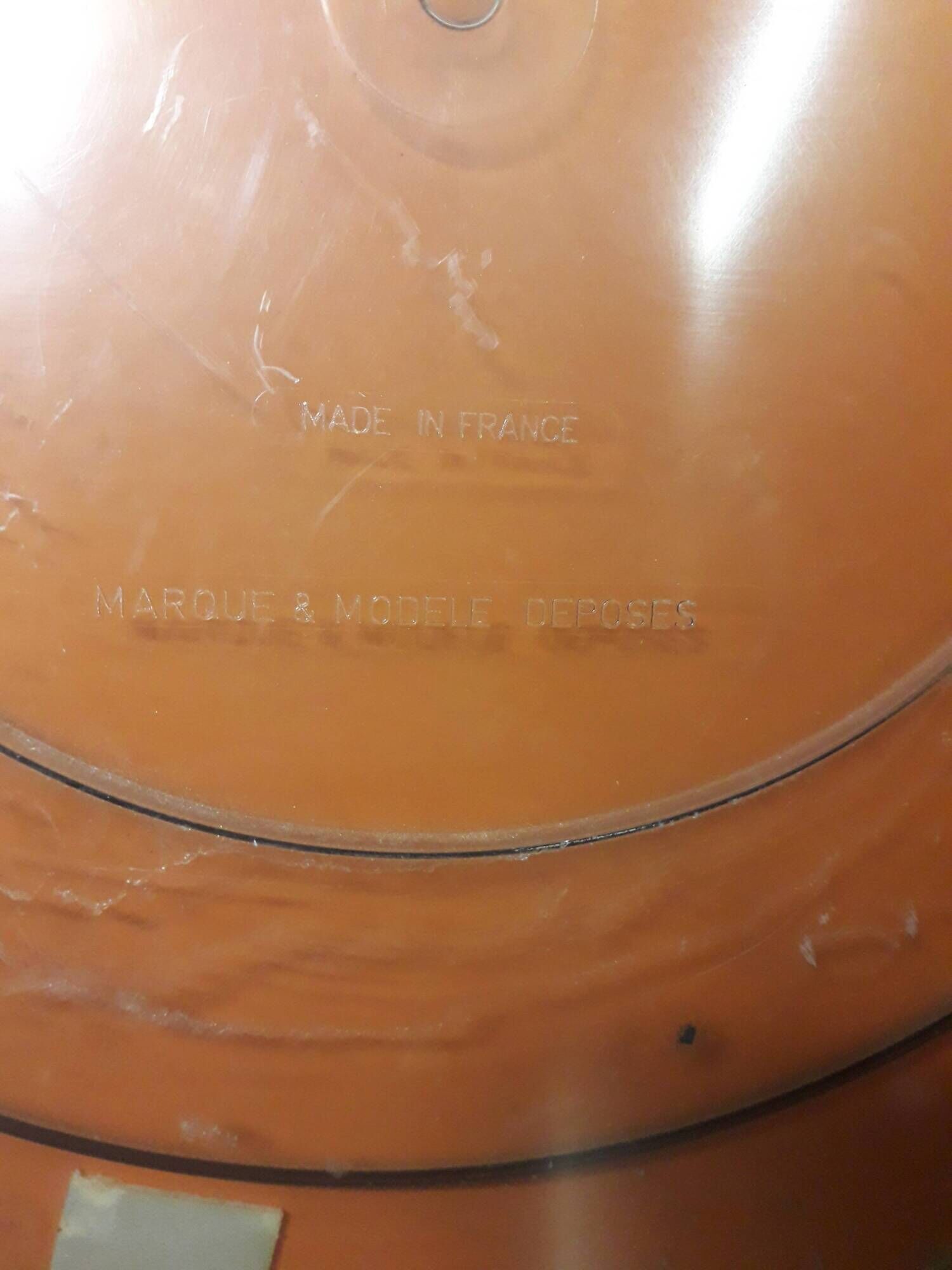 Vintage round mirror - gilac n° 1813 - smoked plexiglass - 1970s