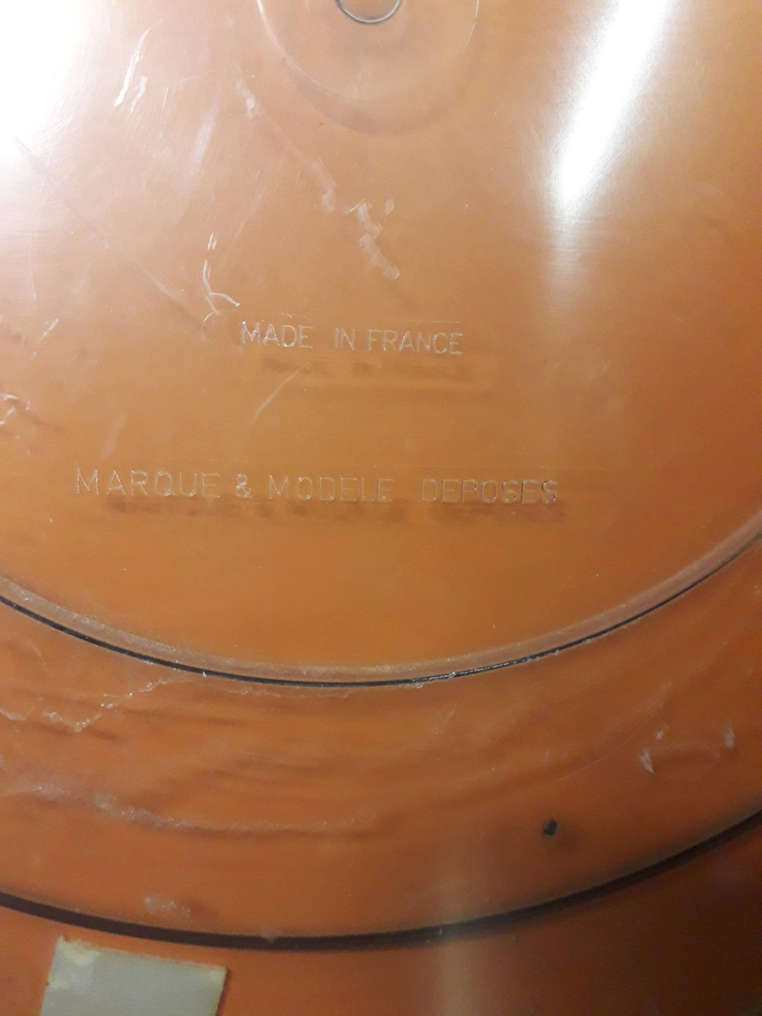 Vintage round mirror - gilac n° 1813 - smoked plexiglass - 1970s