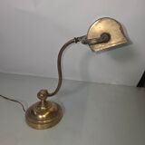 Antique brass desk lamp from a notary.