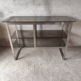 Seventies brushed metal console
