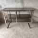 Seventies brushed metal console