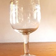 11 stemmed glasses, cut glass, garland pattern, 1960