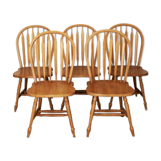Set of 5 Windsor chairs