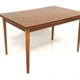 Table de salle à manger "portefeuille" en teck, Suède, 1960