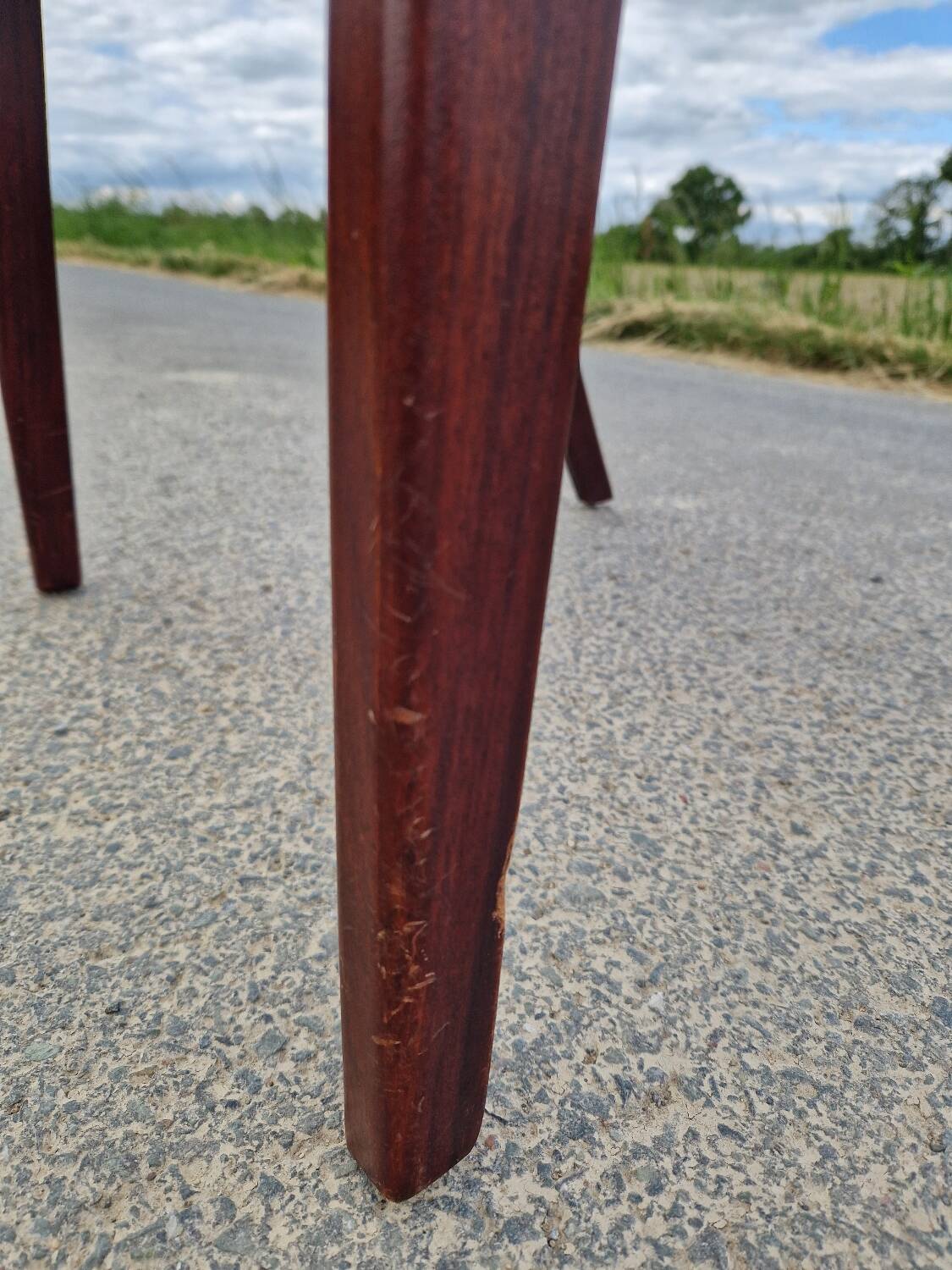 Baumann gondola chair in wood and cane