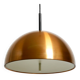 Rare original 1970s large Space Age pendant lamp with copper shade by Staff